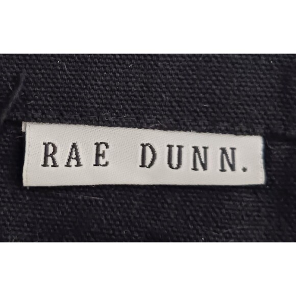 Rae Dunn "FARMER'S MARKET" Large Blk Canvas Tote Bag, Reusable, Grocery Shop - Picture 5 of 8